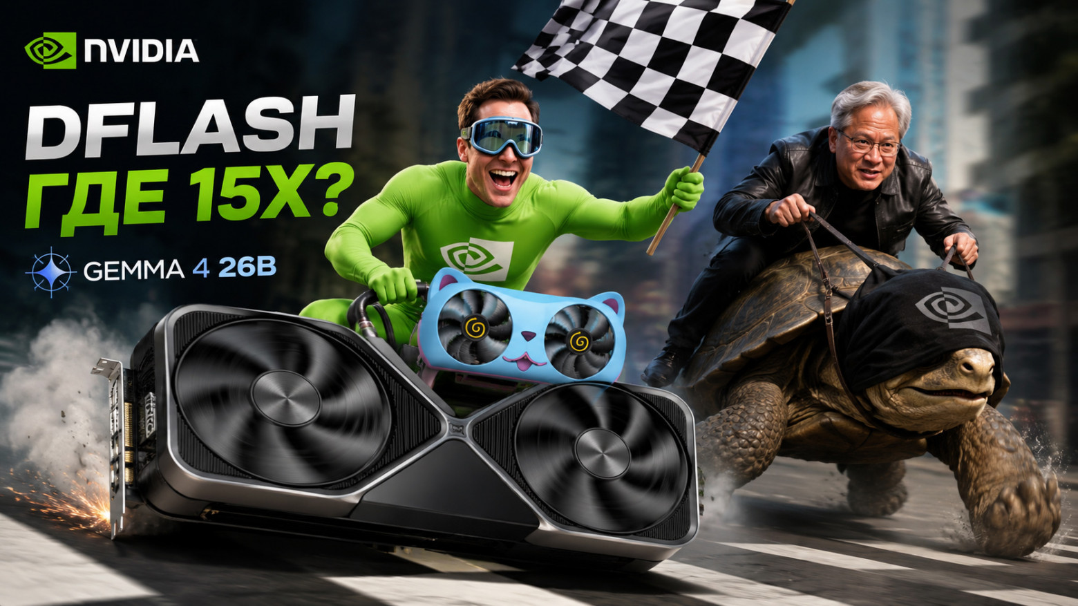 Мы проверили обещанные Nvidia 15x на DFlash: получилось 2,3x - 1